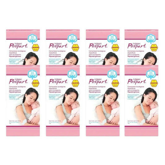 Indasec Pospart Normal Pad With Wings , 8 x 14 units