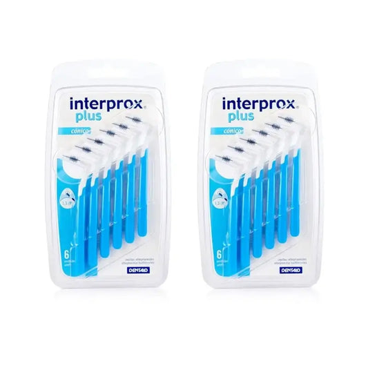 Interprox Plus Κωνική οδοντική βούρτσα για τα μεσοδόντια, 2X6 τεμάχια 
