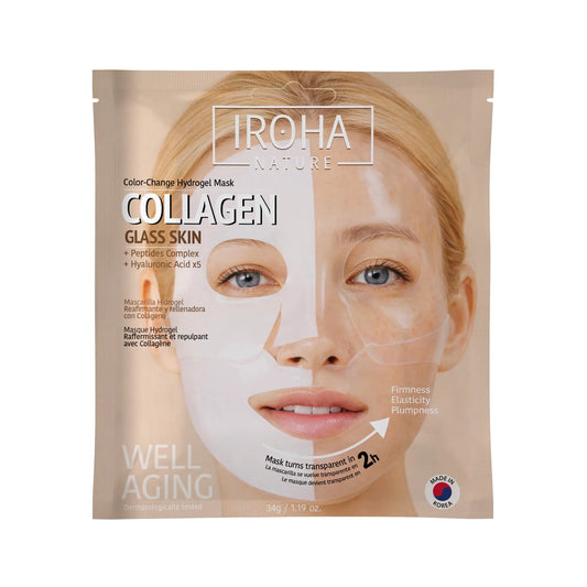 Iroha Nature Iroha Nature Μάσκα υδρογέλης Glass Skin με κολλαγόνο, 2 g