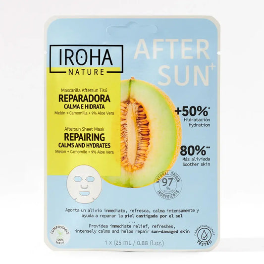 Iroha Nature Natural Extracts Αναζωογονητική Μάσκα Προσώπου για Μετά την Έκθεση στον Ήλιο, 20 ml 