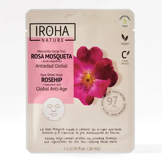 Iroha Nature Natural Extracts Μάσκα Προσώπου για Ολοκληρωμένη Αντιγήρανση, 20 ml 