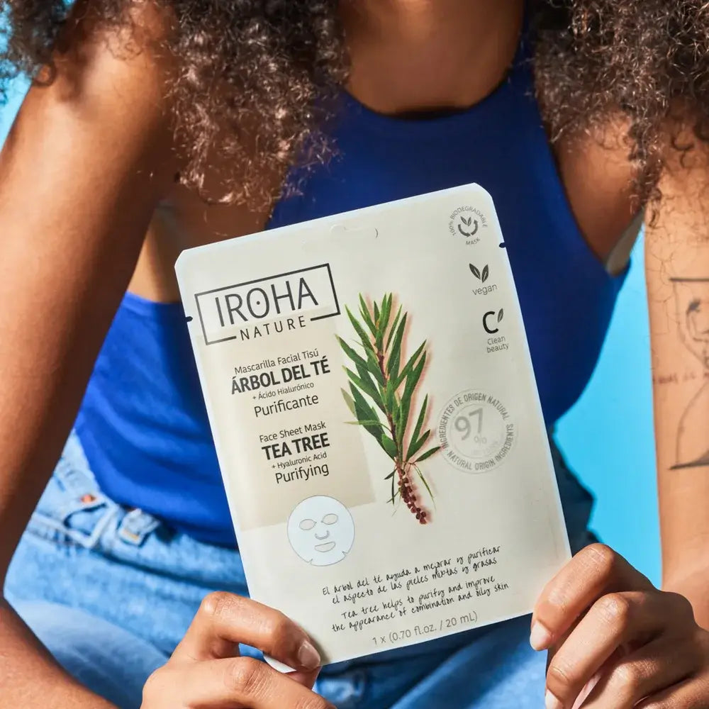 Iroha Nature Natural Extracts Μάσκα Προσώπου με Τσάι Δέντρου, Καθαριστική, 20 ml 