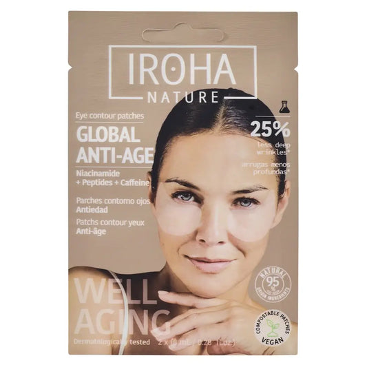 Iroha Nature Παράθεμα για την περιοχή γύρω από τα μάτια με συνολική αντιγηραντική δράση - Νιασιναμίδη, 16 (2x8) ml