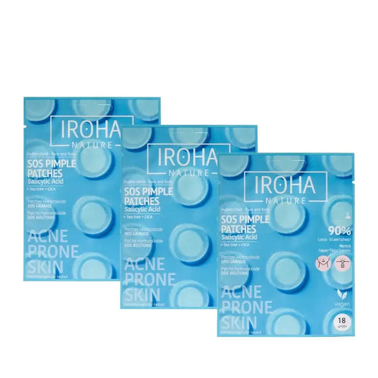 Iroha Nature Επιδέσμους SOS για σπυράκια με σαλικυλικό οξύ, συσκευασία 3 τεμαχίων