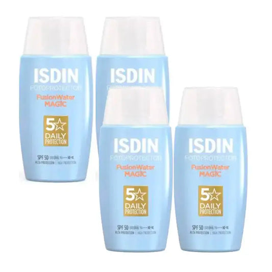 Isdin Αντηλιακό Fusion Water Magic SPF 50, Συσκευασία 4 x 50 ml