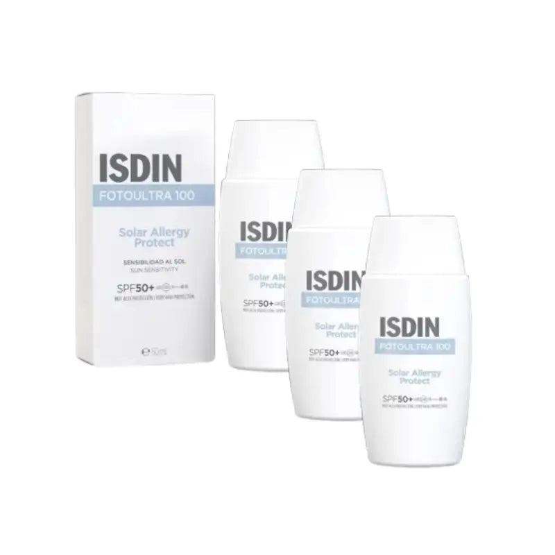Isdin Fotoultra 100 Solar Allergy Fusion Fluid SPF50+, 3×50 ml