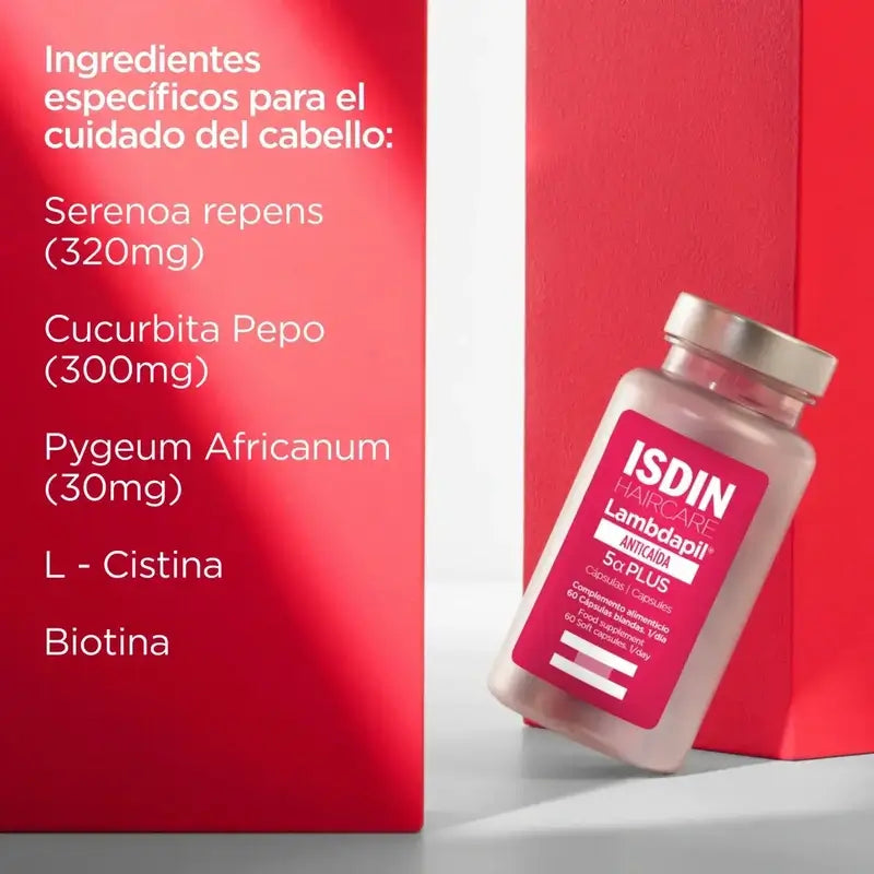 Isdin Lambdapil 5 Alfa Plus Κάψουλες, Συσκευασία 3 x 60 τεμάχια