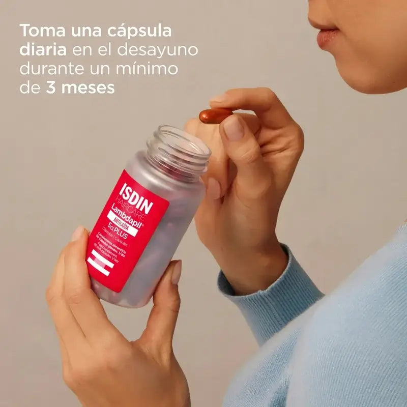 Isdin Lambdapil 5 Alfa Plus Κάψουλες, Συσκευασία 3 x 60 τεμάχια