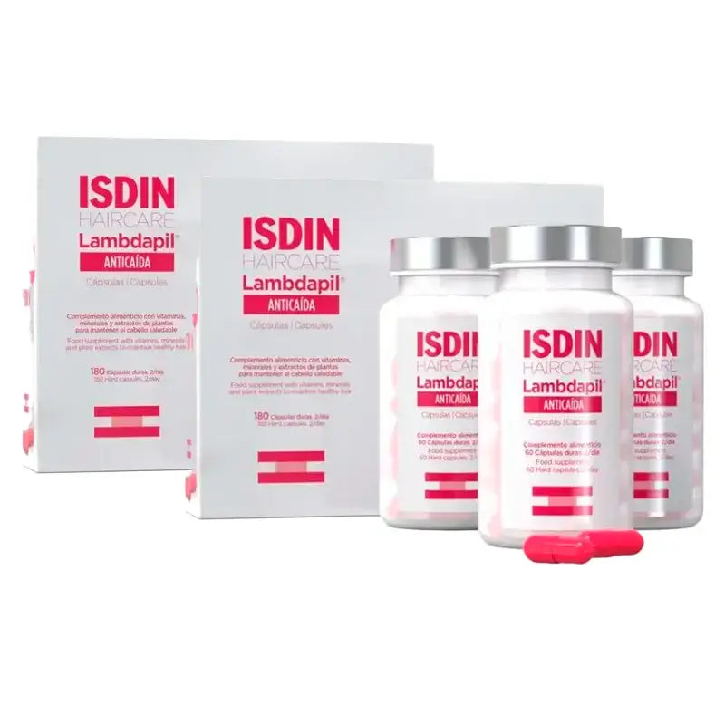 Isdin Lambdapil Κάψουλες κατά της τριχόπτωσης, Συσκευασία 2 x 180 τεμάχια