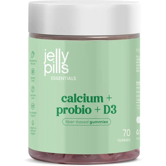 Jelly Pills Caclium+D3+K2+Propbio Φράουλα, 70 τεμάχια