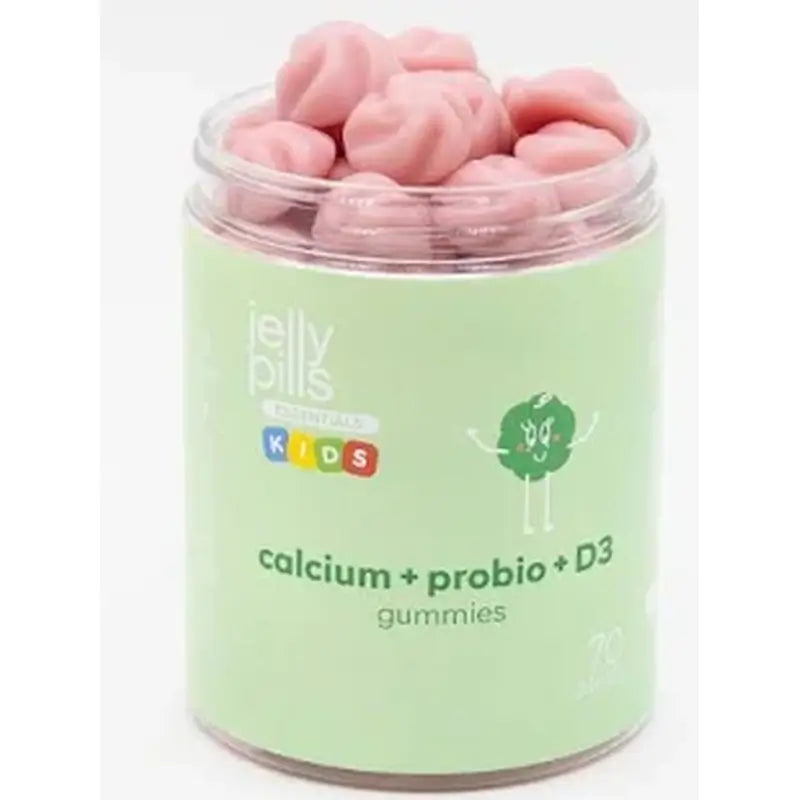 Jelly Pills Caclium+D3+K2+Propbio Kids Φράουλα, 70 ζελεδάκια