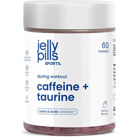 Jelly Pills Καφεΐνη + Ταυρίνη Λεμόνι, 60 τεμάχια