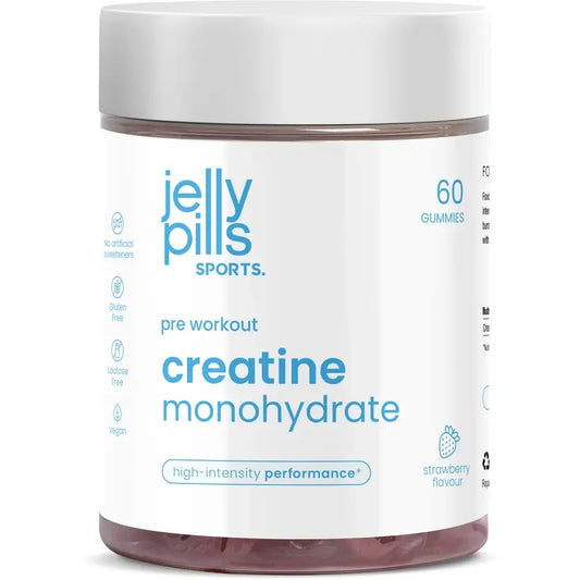 Jelly Pills Μονοϋδρική κρεατίνη με γεύση φράουλα, 60 τεμάχια