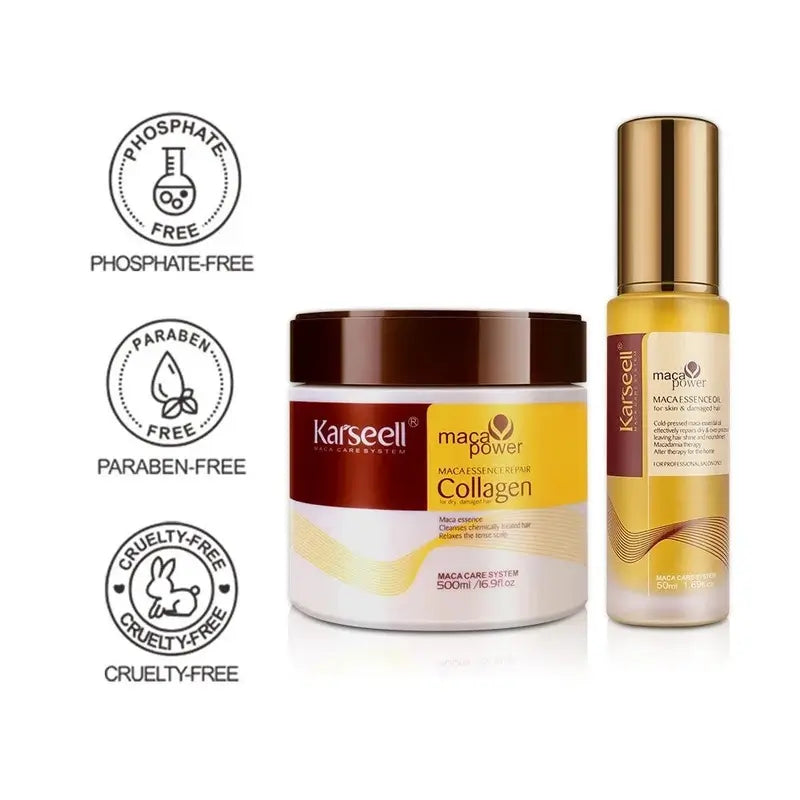 Karseell Pack: Μάσκα και λάδι για τα μαλλιά, 550 ml