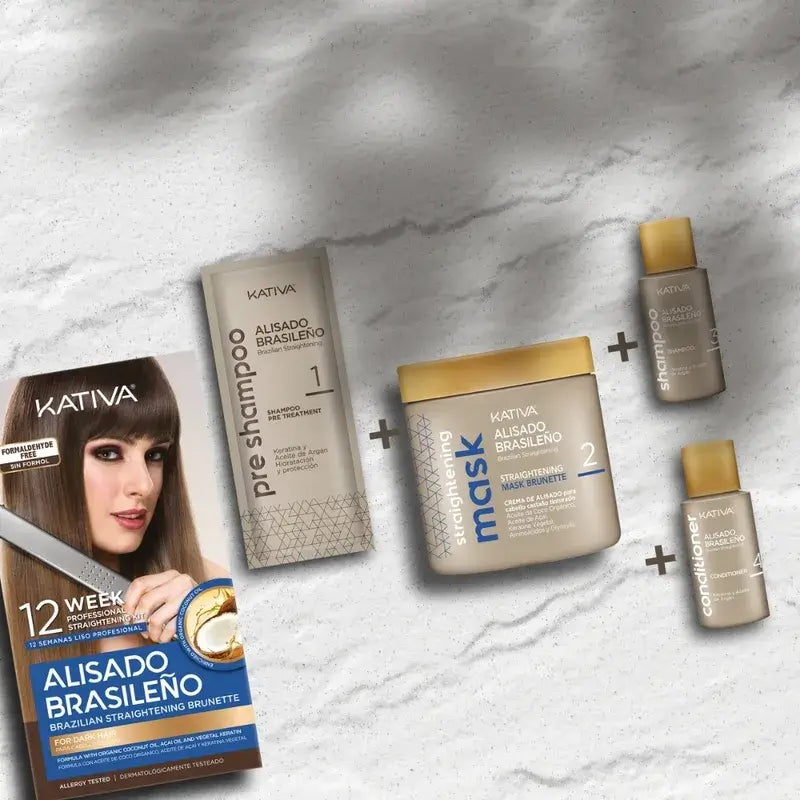 Kativa Σετ Βραζιλιάνικης Εξίτευσης για Σκούρα Μαλλιά (Veg), 1 τεμάχιο