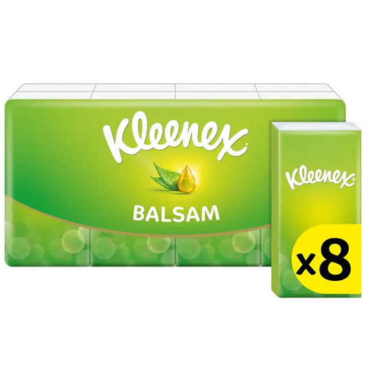 Kleenex Balsam Μαντηλάκια τσέπης, 8 τεμάχια