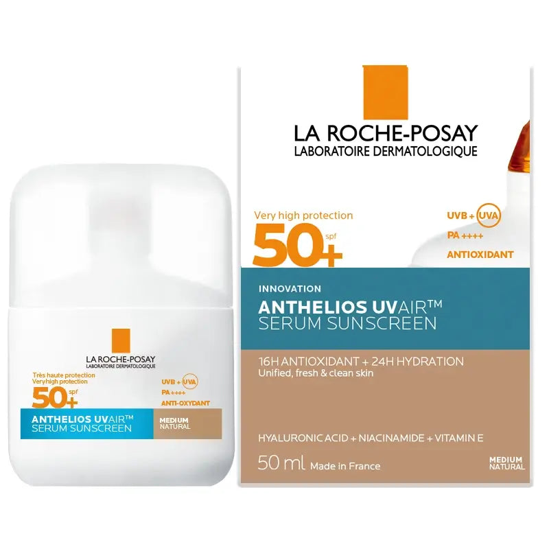 La Roche Posay Anthelios Uvair Sun Serum SPF50+ με χρώμα, μέτρια κάλυψη, 50 ml
