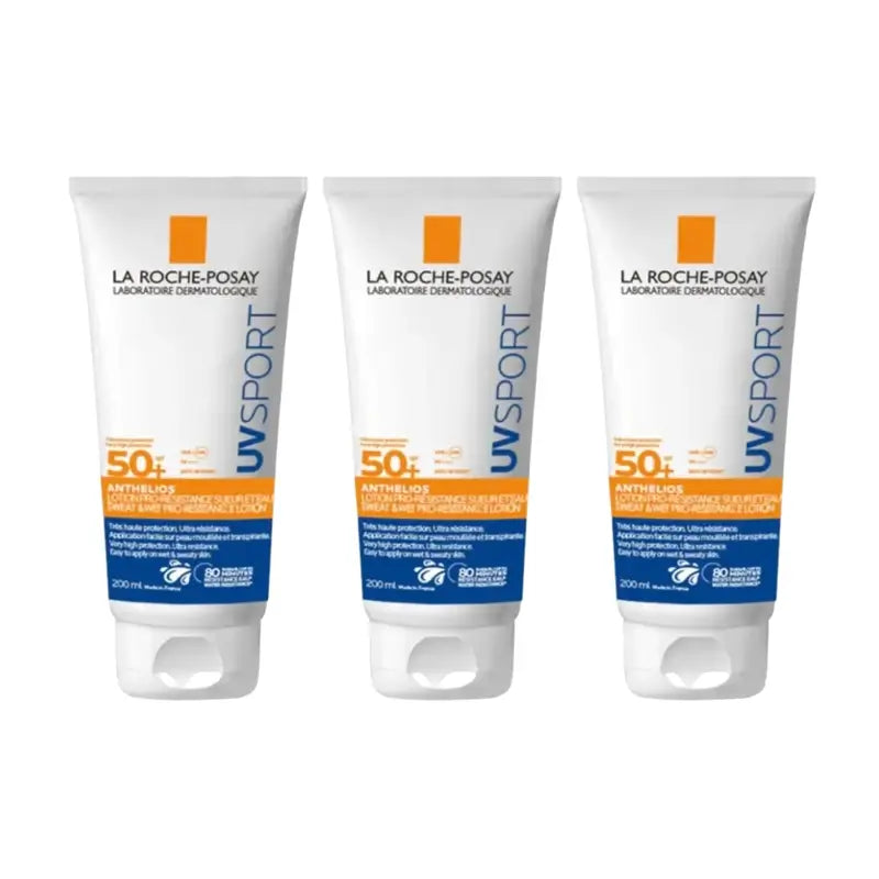 La Roche Posay Anthelios Uvsport Ανθεκτική Λοσιόν SPF 50+, 3 x 200 ml