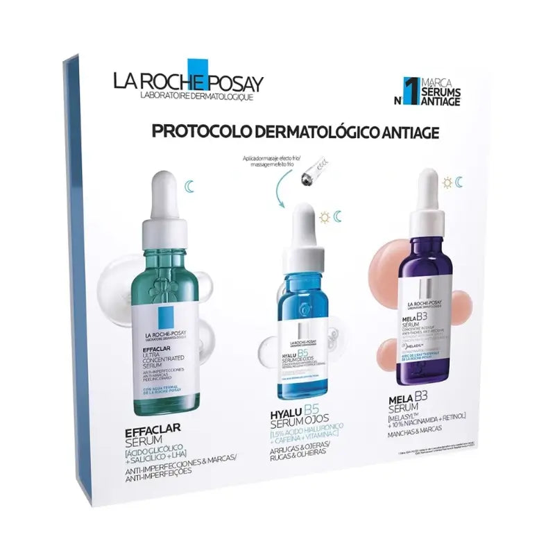 La Roche Posay Σετ: Ορός Effaclar 30 ml + Ορός Mela B3 10 ml + Ορός Hyalu B5 για τα μάτια 5 ml