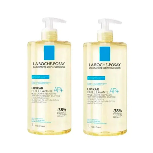 La Roche Posay Lipikar Απολεπιστικό Λάδι Ap+ Αντιερεθιστικό Καθαριστικό Σώματος για Ατοπικό Δέρμα, Συσκευασία 2 x 1000 ml