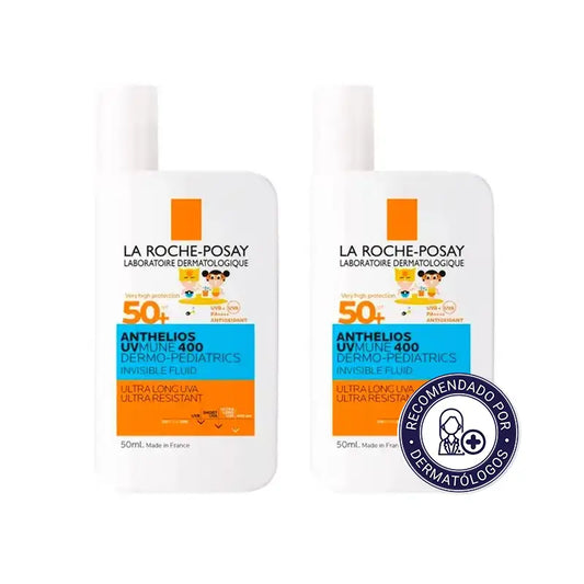 La Roche Posay Anthelios Uvmune 400 Dermopediatrics Invisible Fluid Pack Spf50+, 2x50 ml