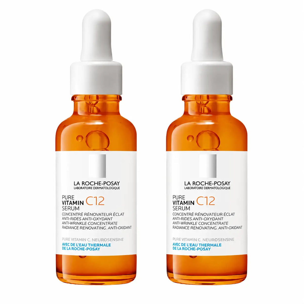 La Roche Posay Ορός Pure Vitamin C12 με αντιοξειδωτική και αντιρυτιδική δράση, Συσκευασία 2 x 30 ml