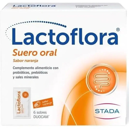 Lactoflora Πόσιμο Ορό με Προβιοτικά, Πρεβιοτικά και Ορυκτά Άλατα, Γεύση Πορτοκάλι, 6 φακελάκια
