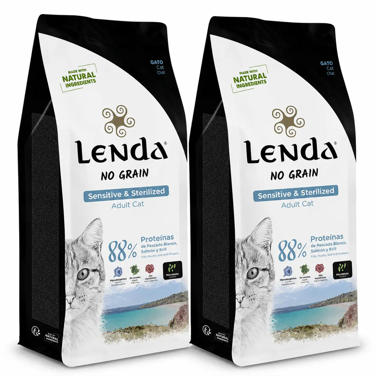 Lenda Gatosensitive Sterilized Grain Free, 2 × 2 kg
