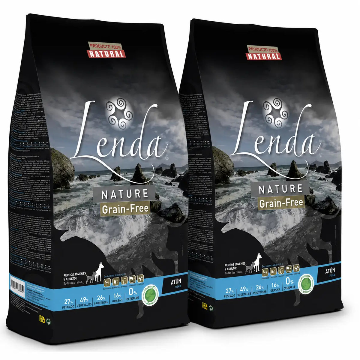 Lenda Perro Nature Grain Free Τόννος, 2 × 12 kg