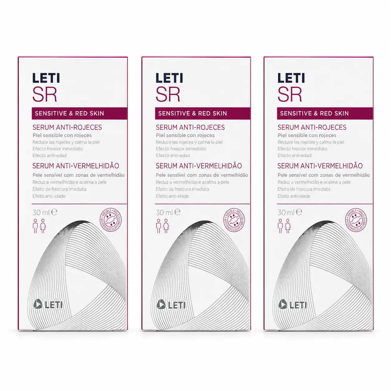 Leti SR Ορός κατά των ερυθρότητας, 30 ml, συσκευασία των 3