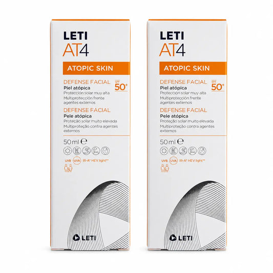 Letiat4 Defense Facial SPF50+, 50 ml, συσκευασία 2 τεμαχίων
