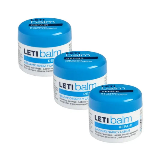 Letibalm Βάλσαμο για τη μύτη και τα χείλη, 3X10 ml