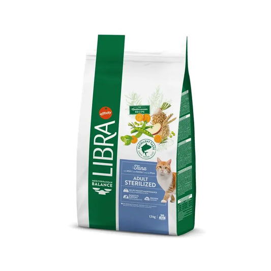 Libra Feline Adult για στειρωμένες γάτες με τόνο 1,5 kg, τροφή για γάτες