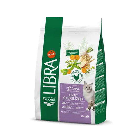 Libra Feline Adult για στειρωμένες γάτες με κοτόπουλο 3Kg, τροφή για γάτες