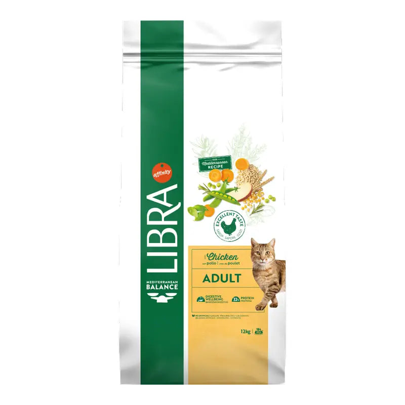 Libra Τροφή για γάτες, με κρέας, Premium, 12 kg
