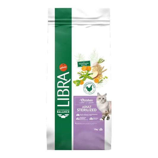 Libra Τροφή για γάτες, με κοτόπουλο, Premium, 12 kg