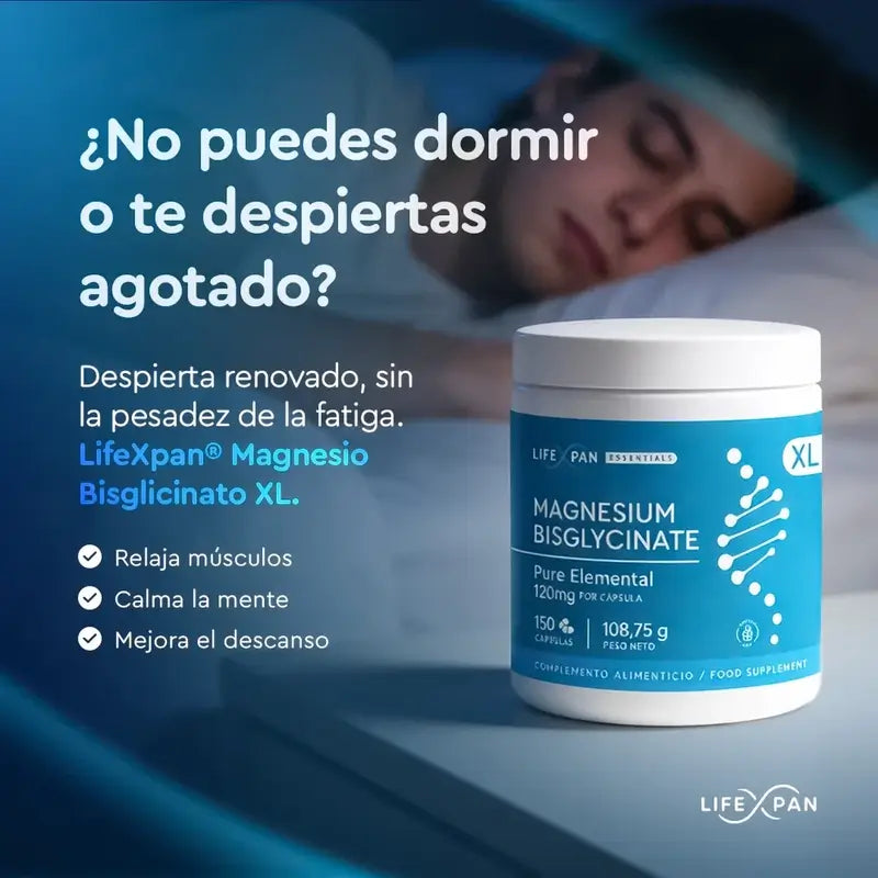 Lifexpan Μαγνησίου Διγλυκινικό XL, 150 κάψουλες