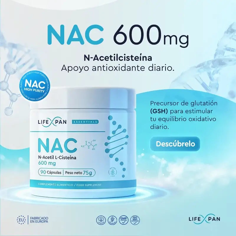 Lifexpan Nac 600 mg N-ακετυλοκυστεΐνη, 90 κάψουλες