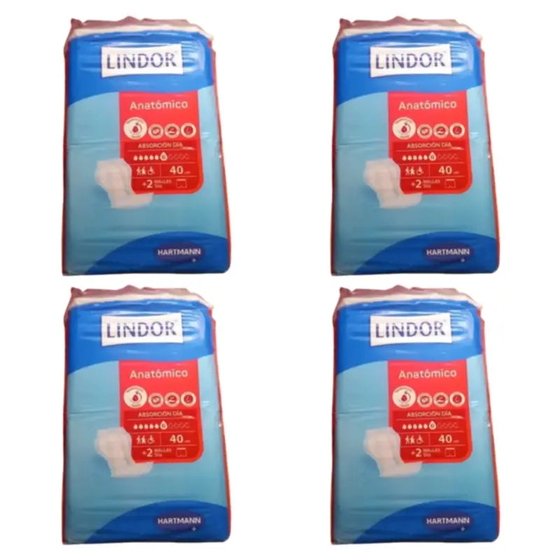 Lindor Ανατομικές πάνες για τη νύχτα,   Συσκευασία 4 x 80 τεμάχια