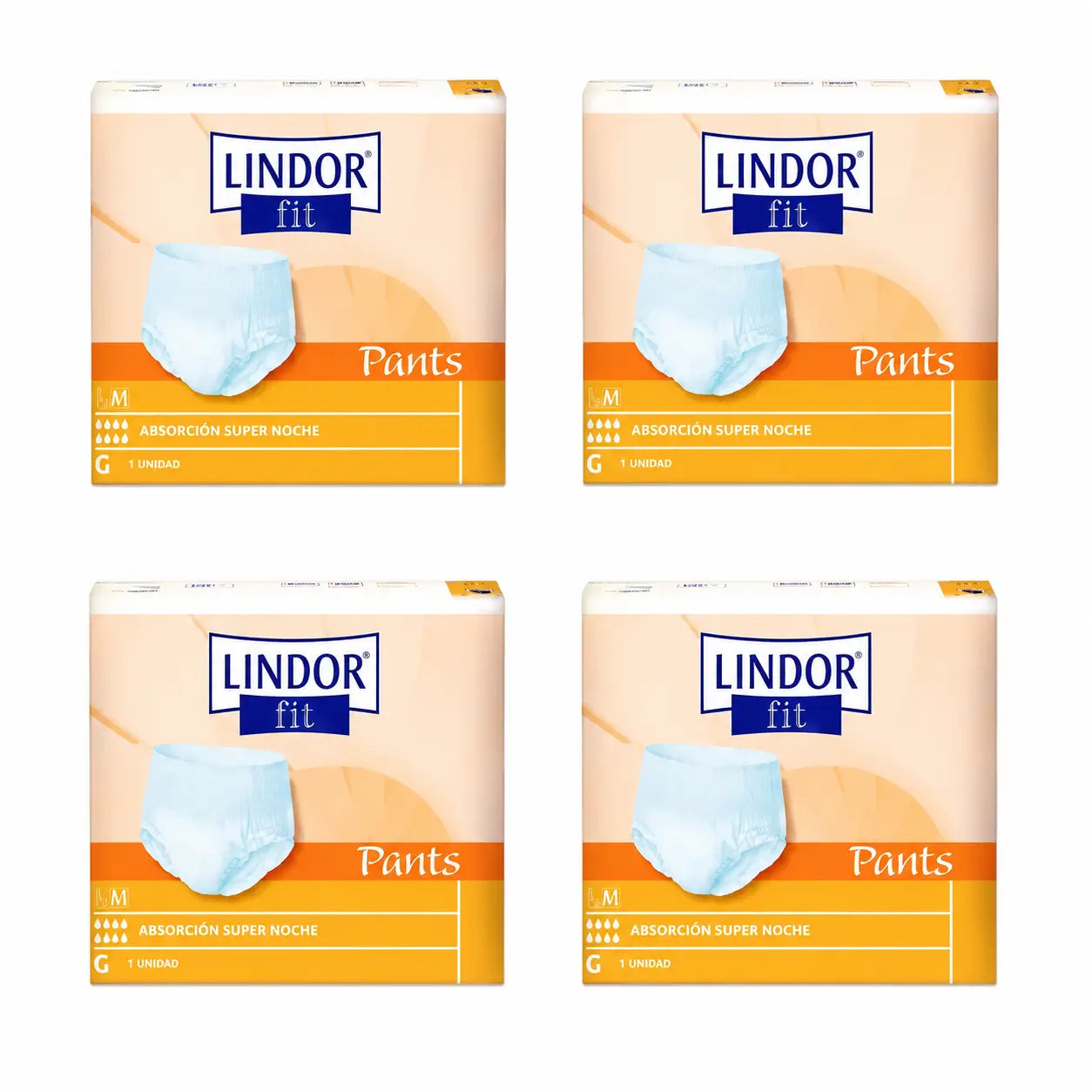 Lindor Πάνες Fit Pants Super Noche Μέγεθος M 80 τεμάχια, συσκευασία των 4