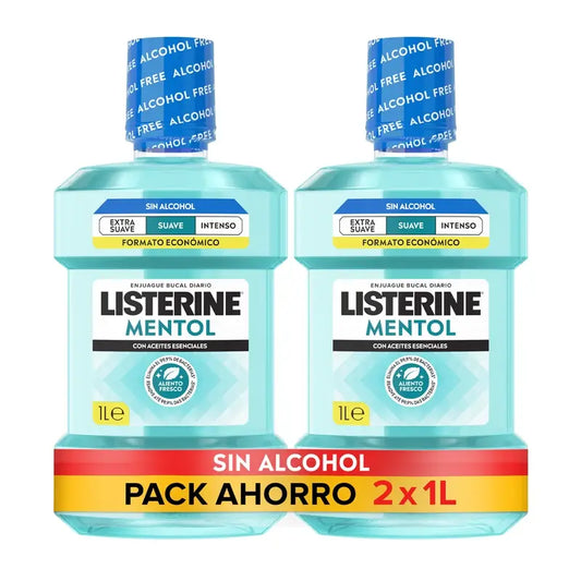 Listerine Στοματικό Διάλυμα Χωρίς Αλκοόλ, Απαλό, 2 x 1L