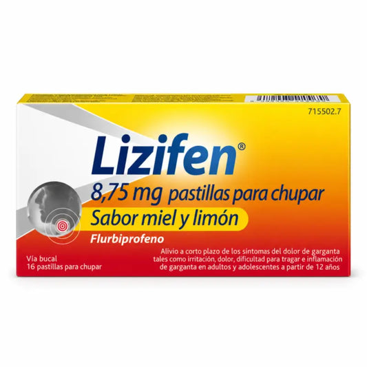 Lizifen 8,75 mg με γεύση μέλι και λεμόνι, 16 παστίλιες