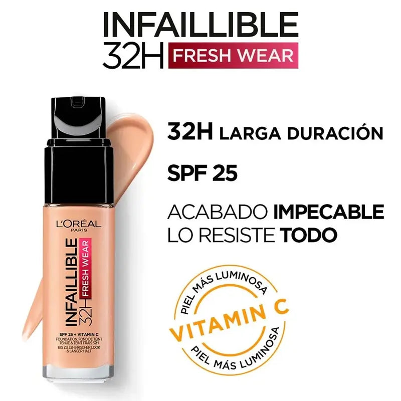 L'Oréal Paris Βάση μακιγιάζ Infaillible 32H Freshwear 30 ml Απόχρωση 220