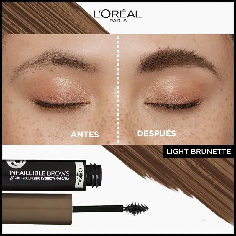 L'Oréal Paris Brow Artist Plum&Set Μάσκαρα φρυδιών 108 Dark Brunette