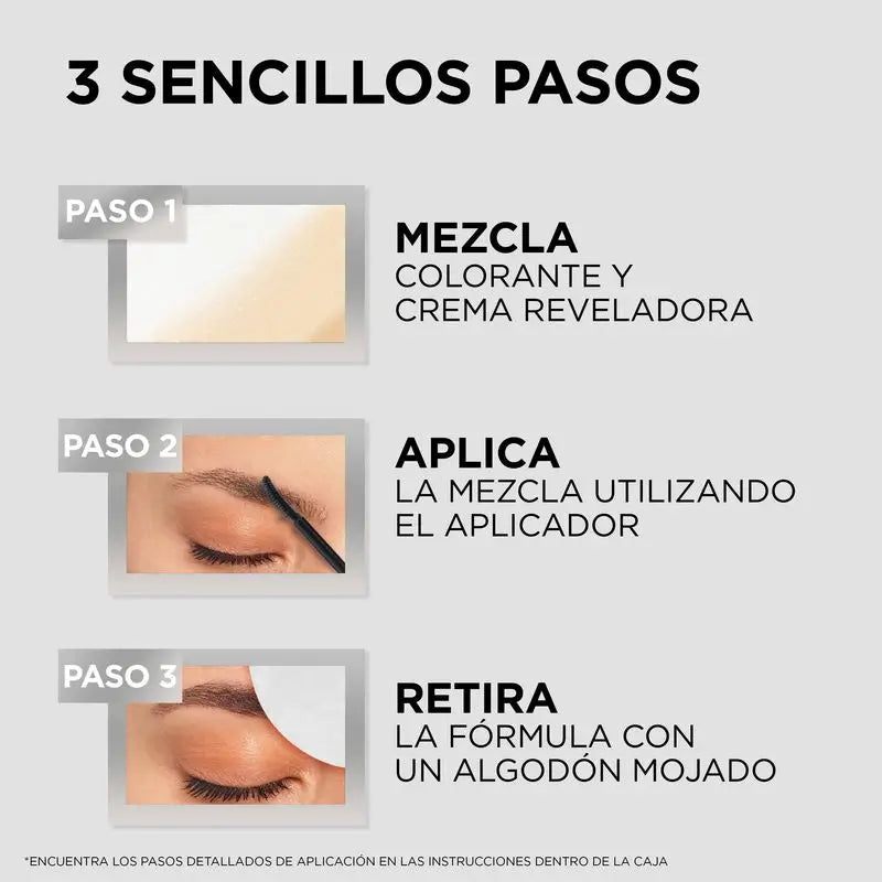 L'Oréal Paris Brow Color Ημιμόνιμη βαφή φρυδιών 1.0 Μαύρο
