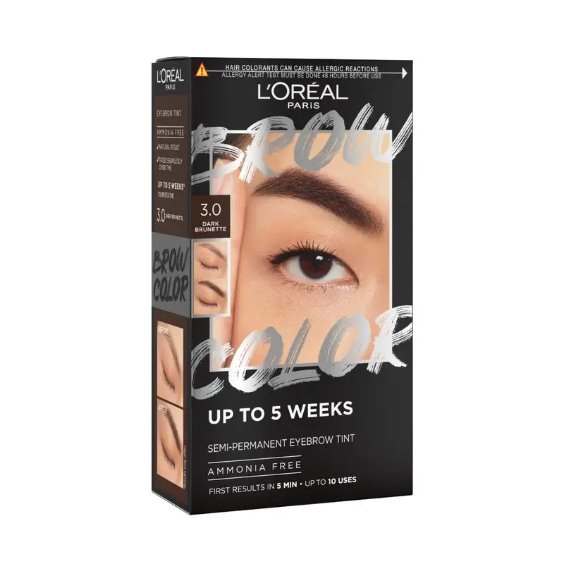 L'Oréal Paris Brow Color Ημιμόνιμη βαφή φρυδιών 3.0 Dark Brunette