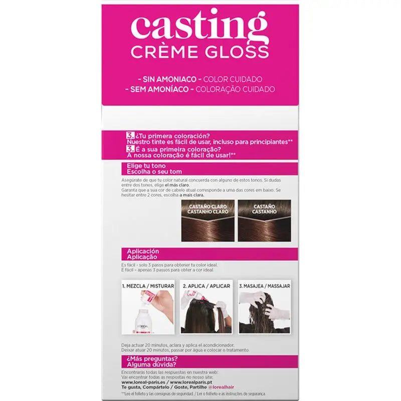 L'Oréal Paris Casting Creme Gloss Baño De Color 500 Ανοιχτό καστανό