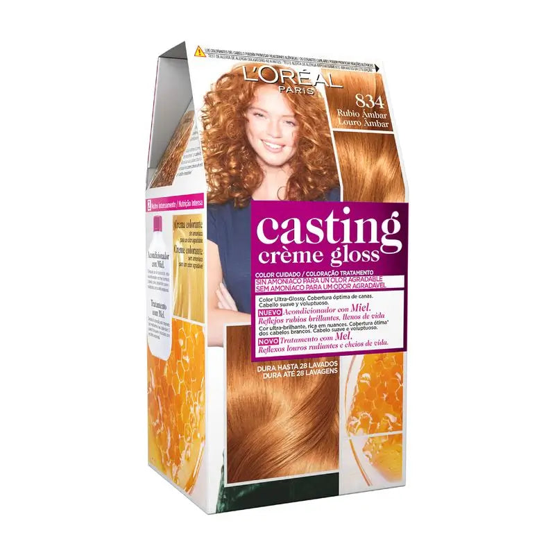 L'Oréal Paris Casting Creme Gloss Baño De Color 834 Κεχριμπαρένιο Ξανθό