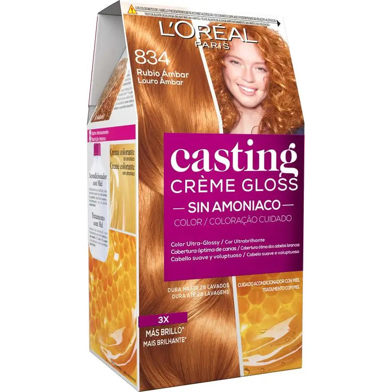 L'Oréal Paris Casting Creme Gloss Baño De Color 834 Κεχριμπαρένιο Ξανθό