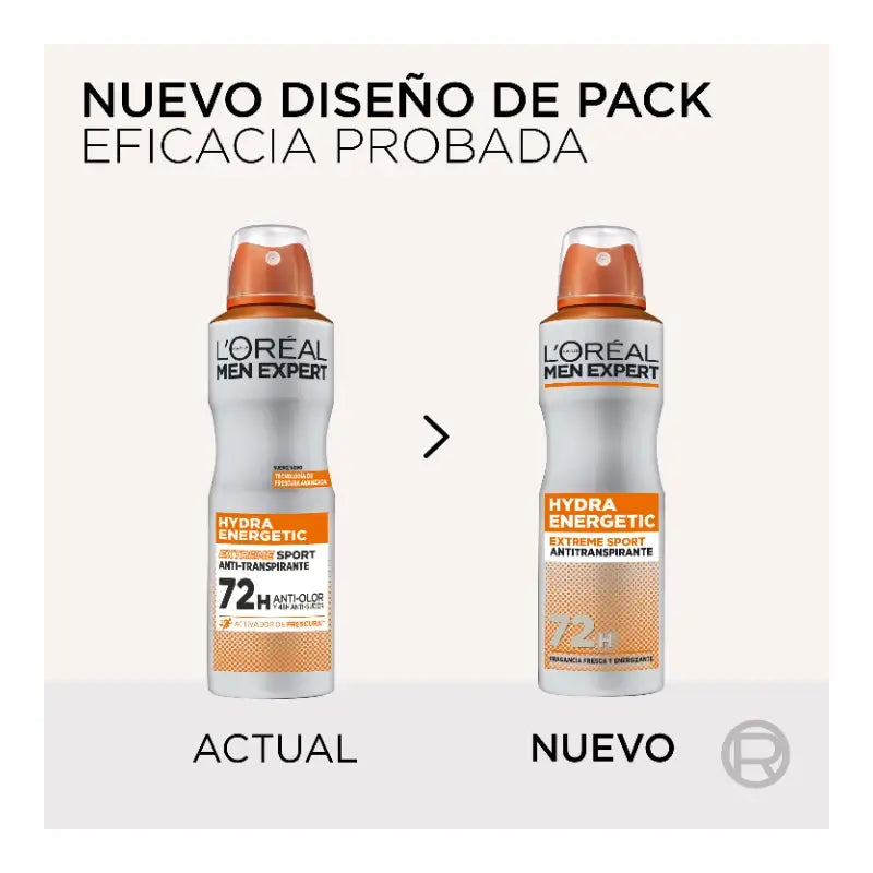L'Oreal Paris Αποσμητικό σπρέι Hydra Energetic Sport, για άνδρες, 150 ml